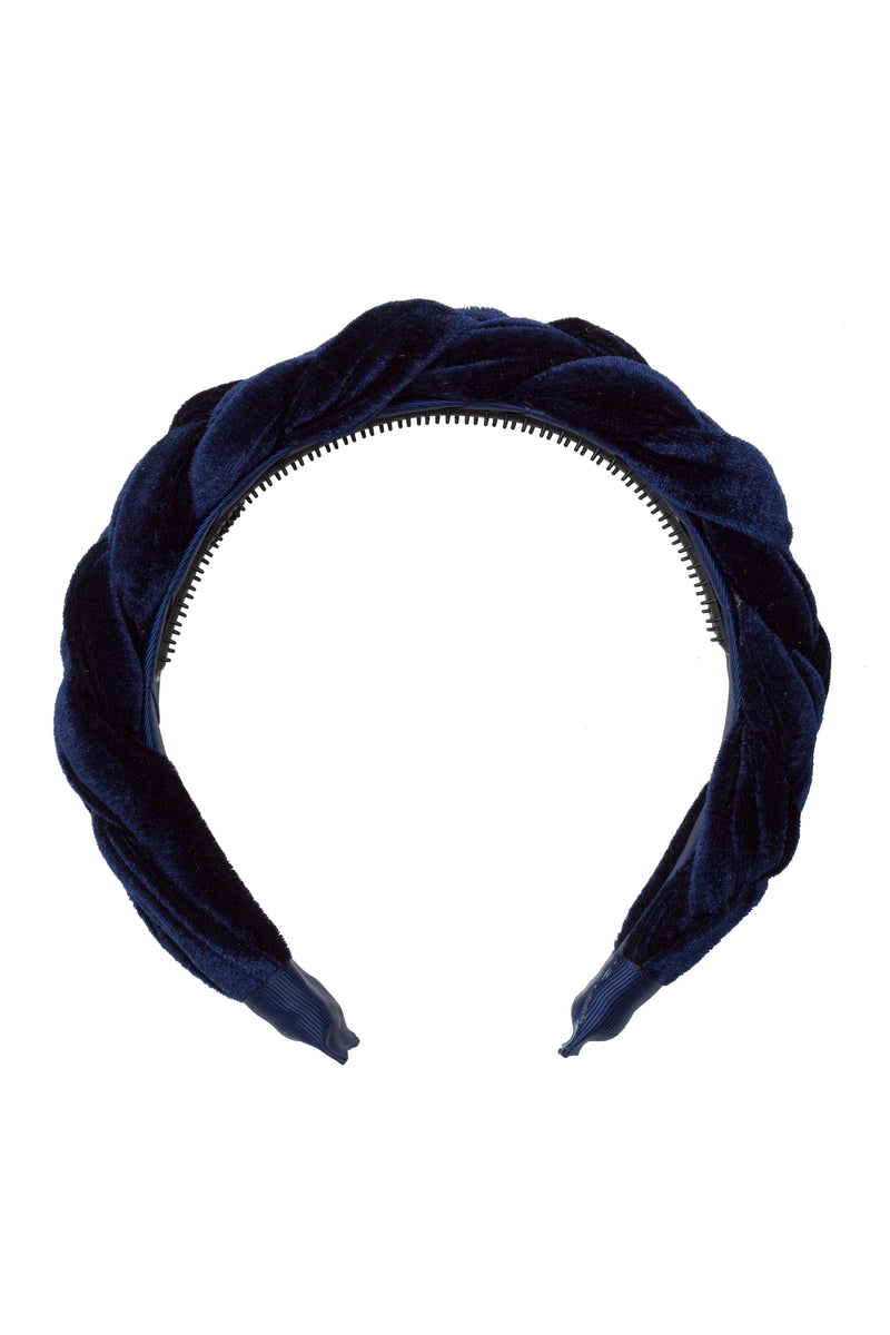 Coronation Day Headband - Navy Velvet