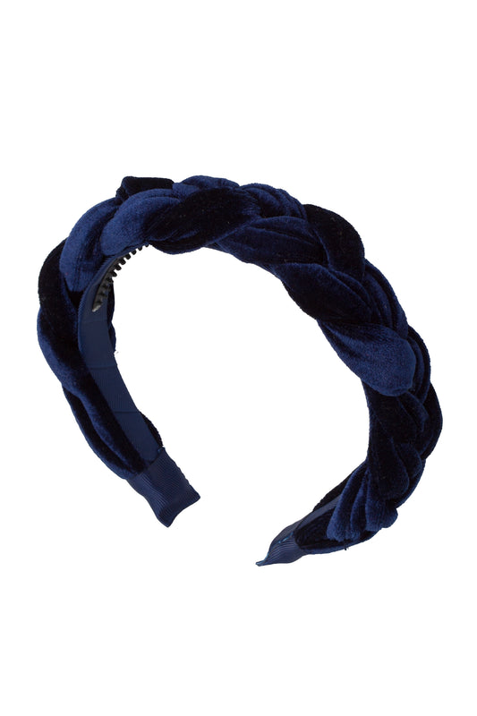Coronation Day Headband - Navy Velvet