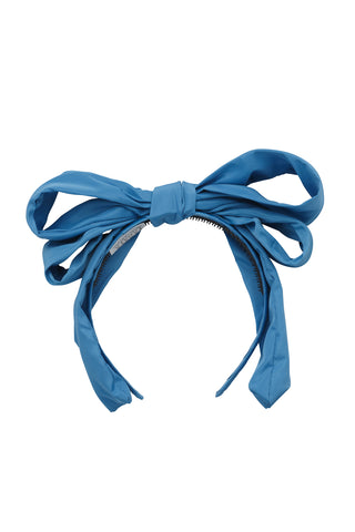 Double Party Bow Headband - Blue Sky