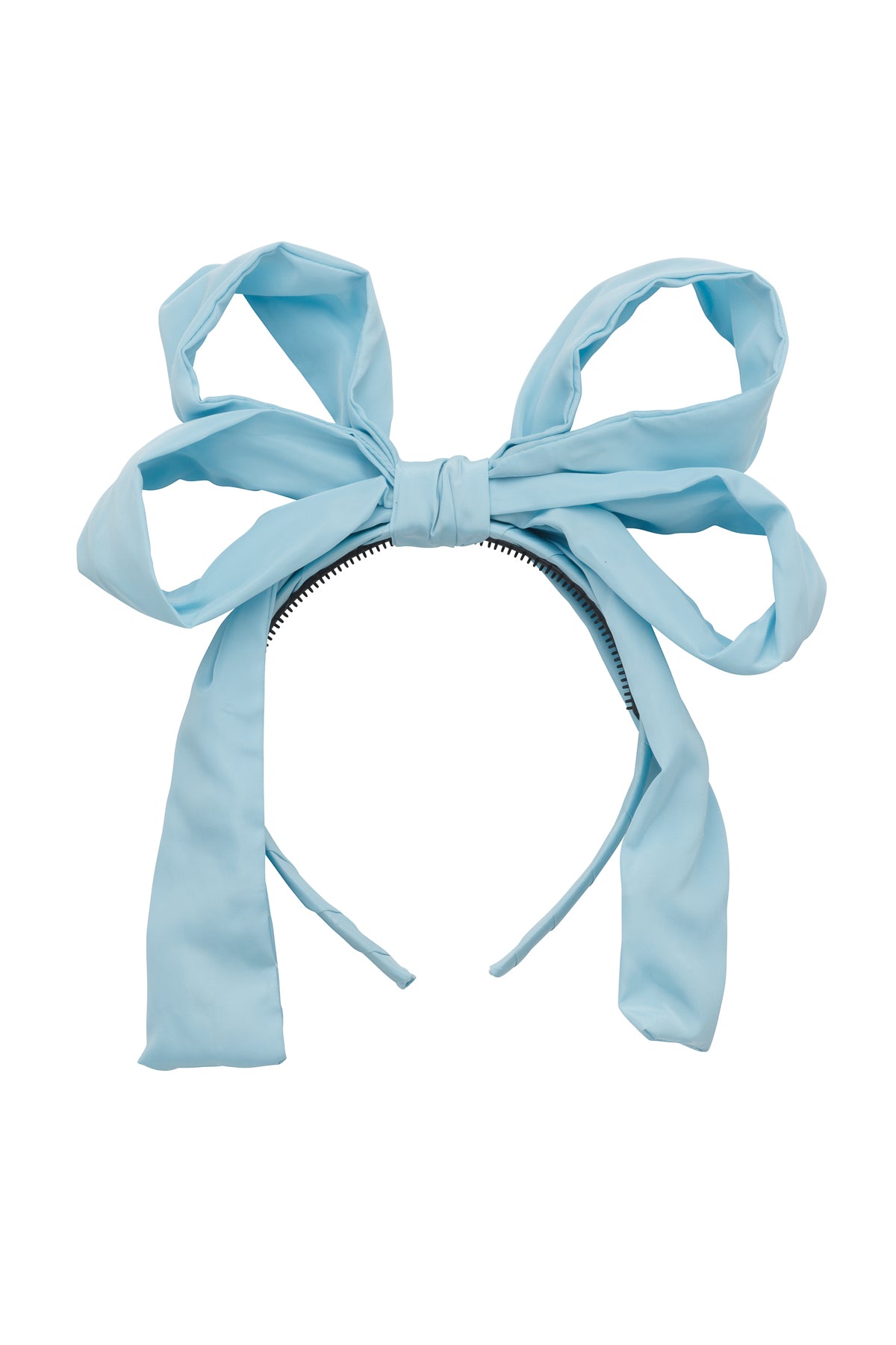Double Party Bow Headband - Light Sky