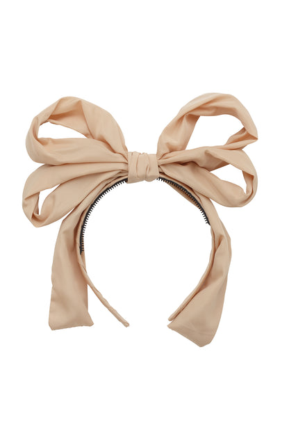 Double Party Bow Headband - Taupe