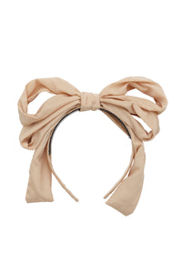 Double Party Bow Headband - Taupe