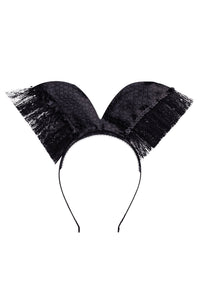 Elegant Butterfly Headband - Black