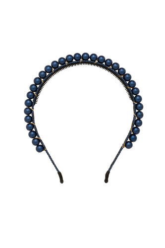 Even Pearls Headband - Navy