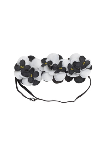 Floral Crown Baby - Black/White