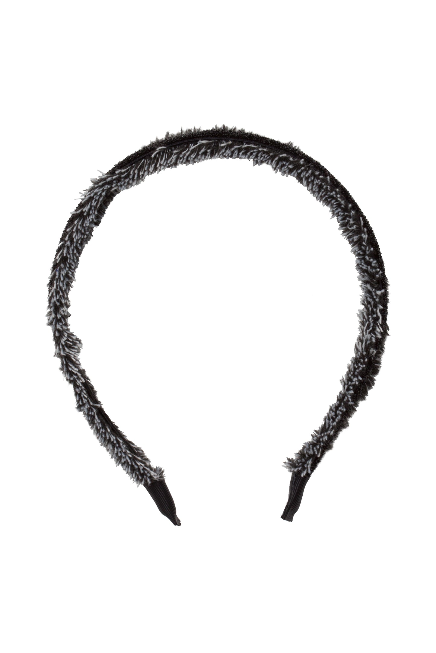 Flat Fringe Headband - Black/White