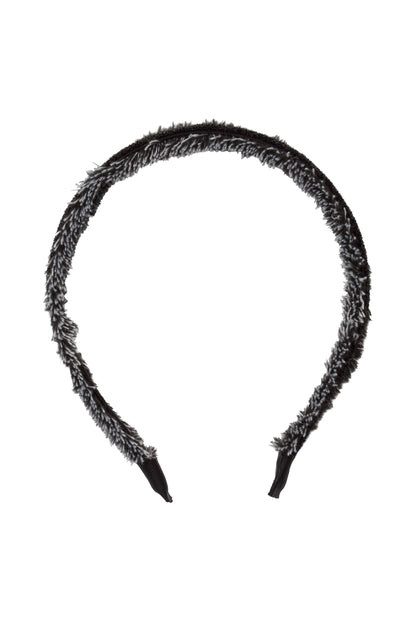 Flat Fringe Headband - Black/White