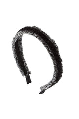 Flat Fringe Headband - Black/White