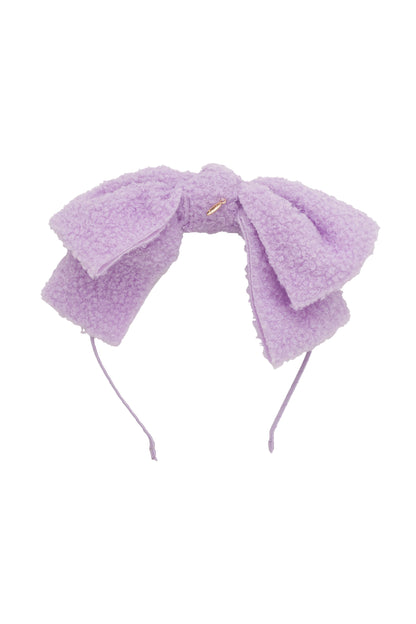 Fuzzy Floppy Headband - Lilac Purple