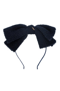 Fuzzy Floppy Headband - Navy