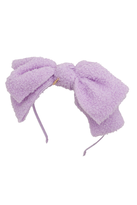 Fuzzy Floppy Headband - Lilac Purple