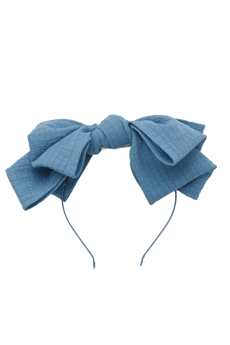 Floppy Muslin Headband - Smoke Blue