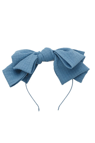 Floppy Muslin Headband - Smoke Blue