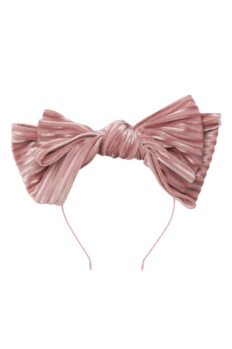 Floppy Velvet Stripe Headband - Blush