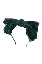 Floppy Velvet Stripe Headband - Hunter Green