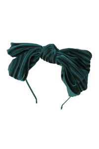 Floppy Velvet Stripe Headband - Hunter Green