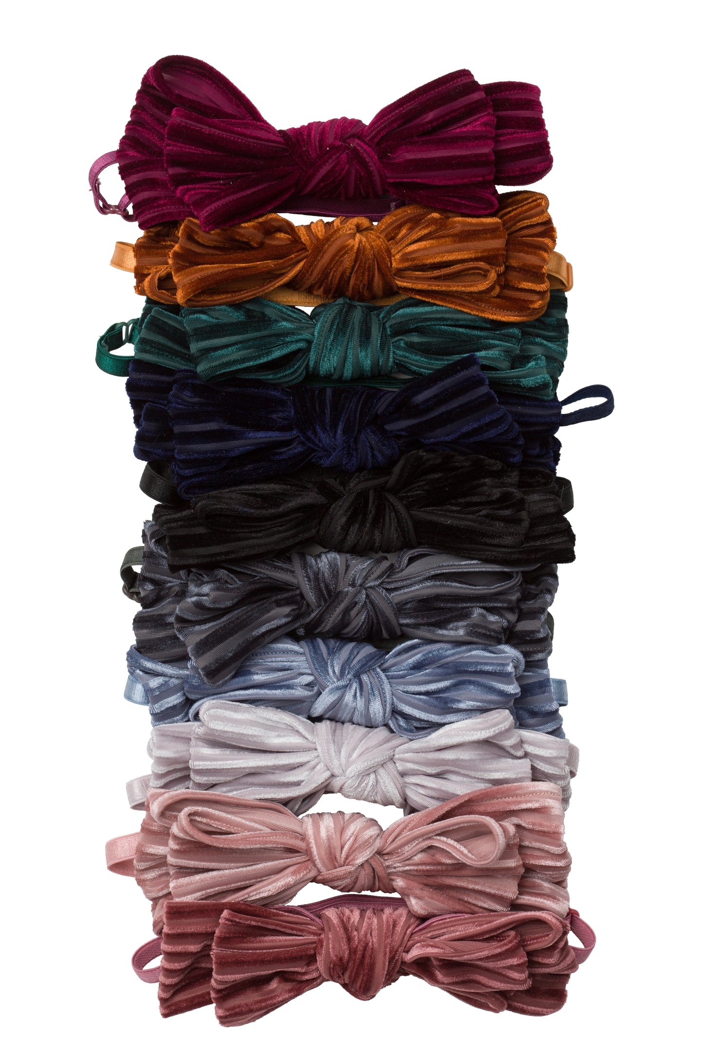 Floppy Velvet Stripe Wrap - Silver