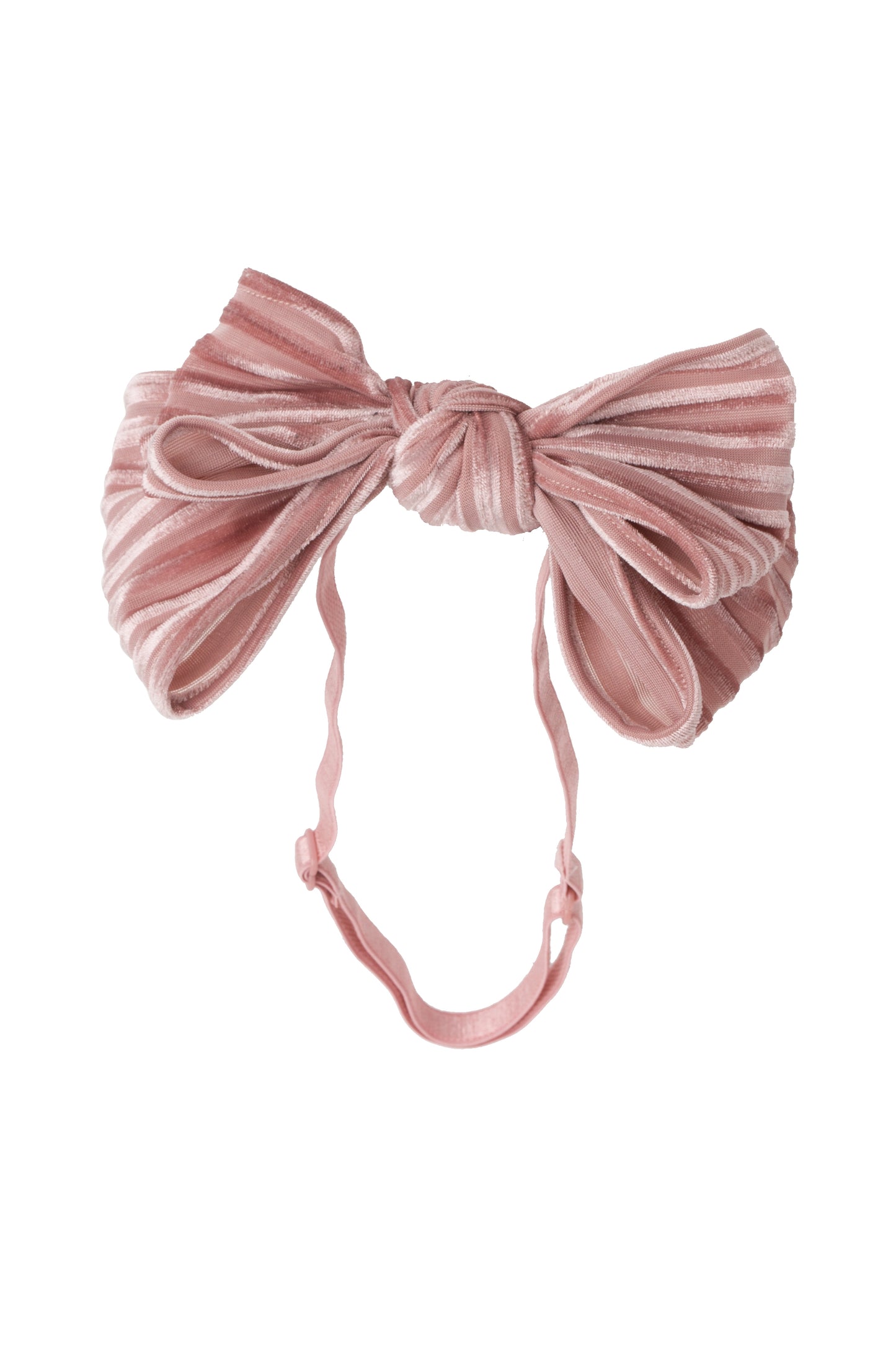 Floppy Velvet Stripe Wrap - Blush