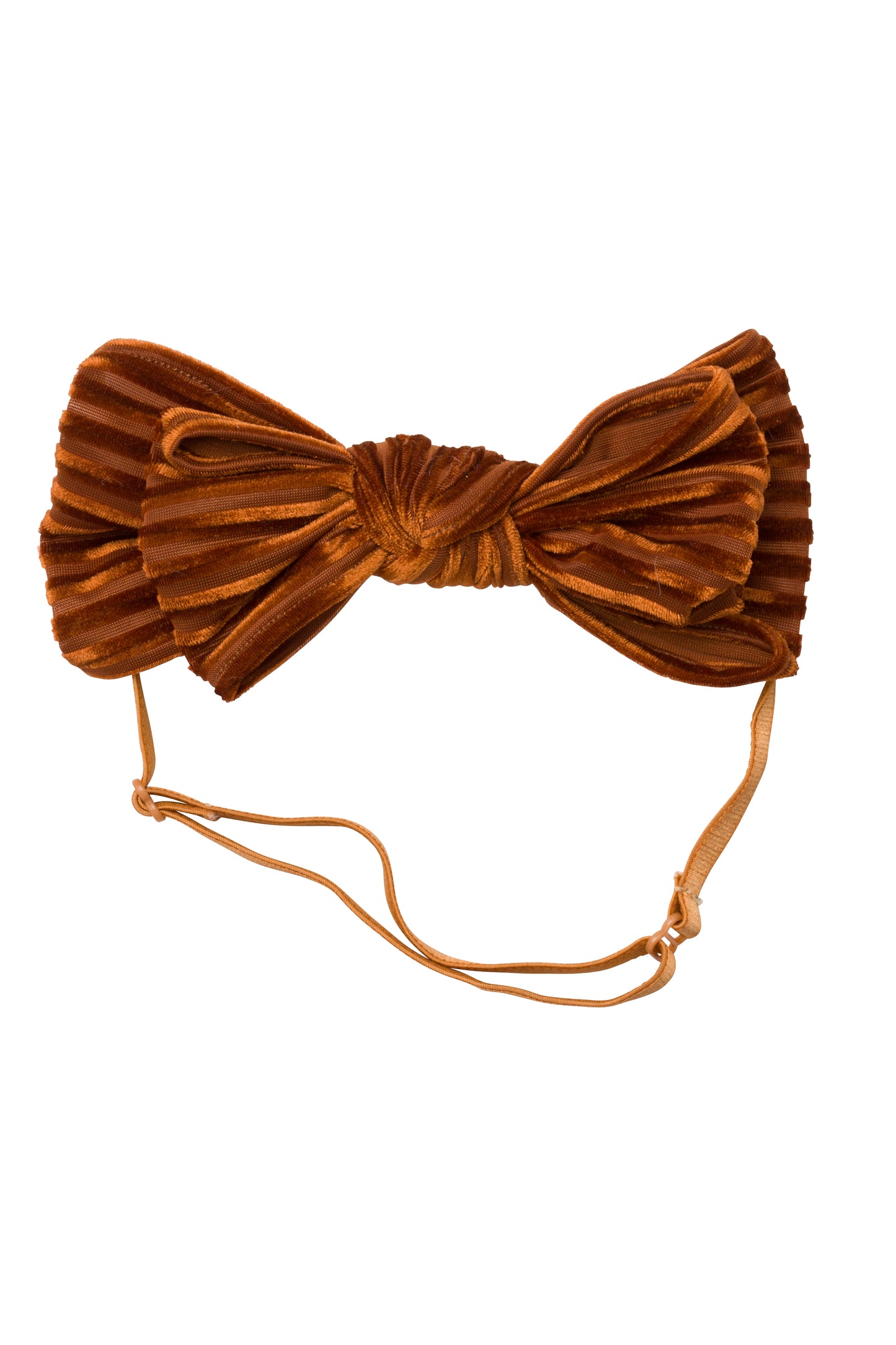 Floppy Velvet Stripe Wrap - Rust