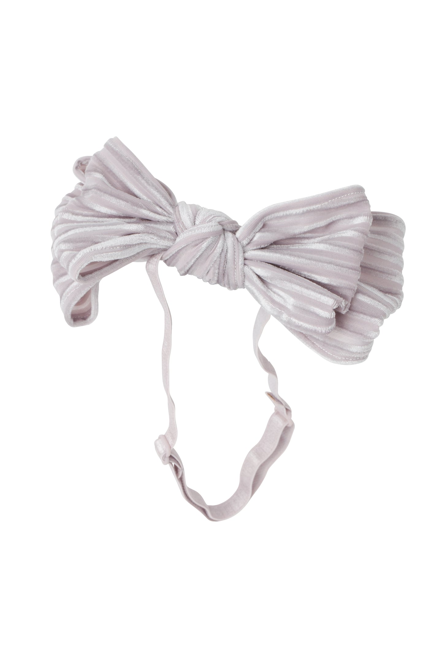 Floppy Velvet Stripe Wrap - Silver