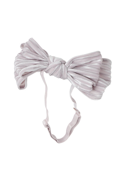Floppy Velvet Stripe Wrap - Silver