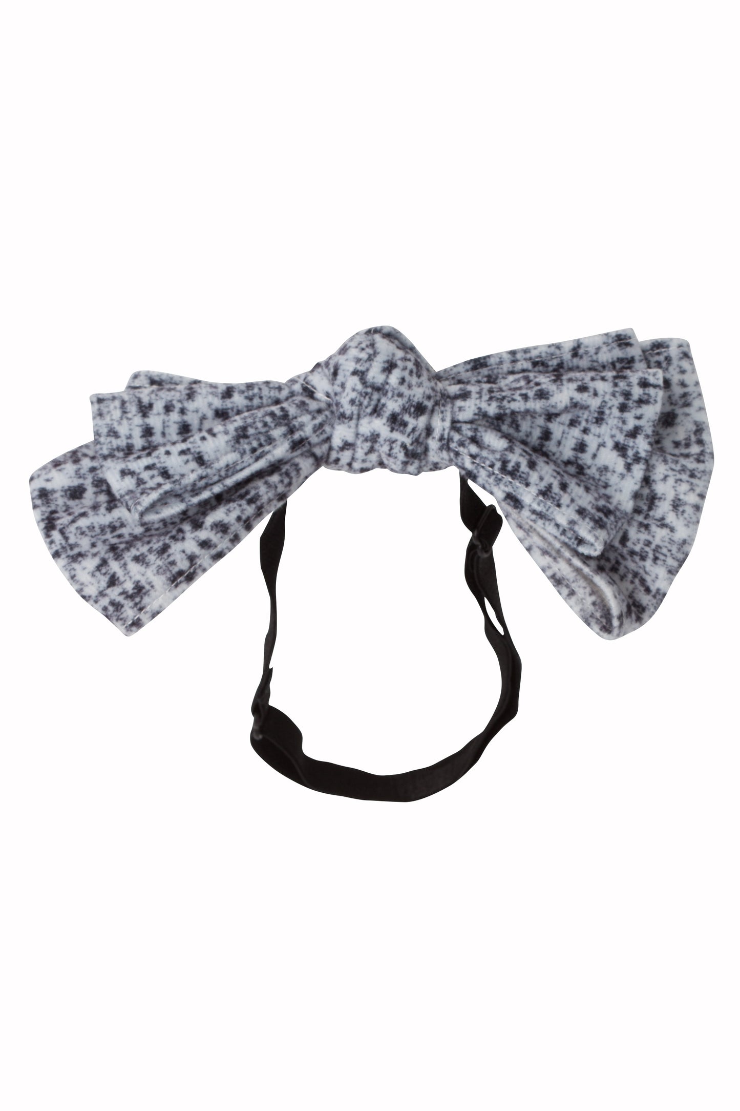 Floppy Velvet Wrap - Black/White Speckled