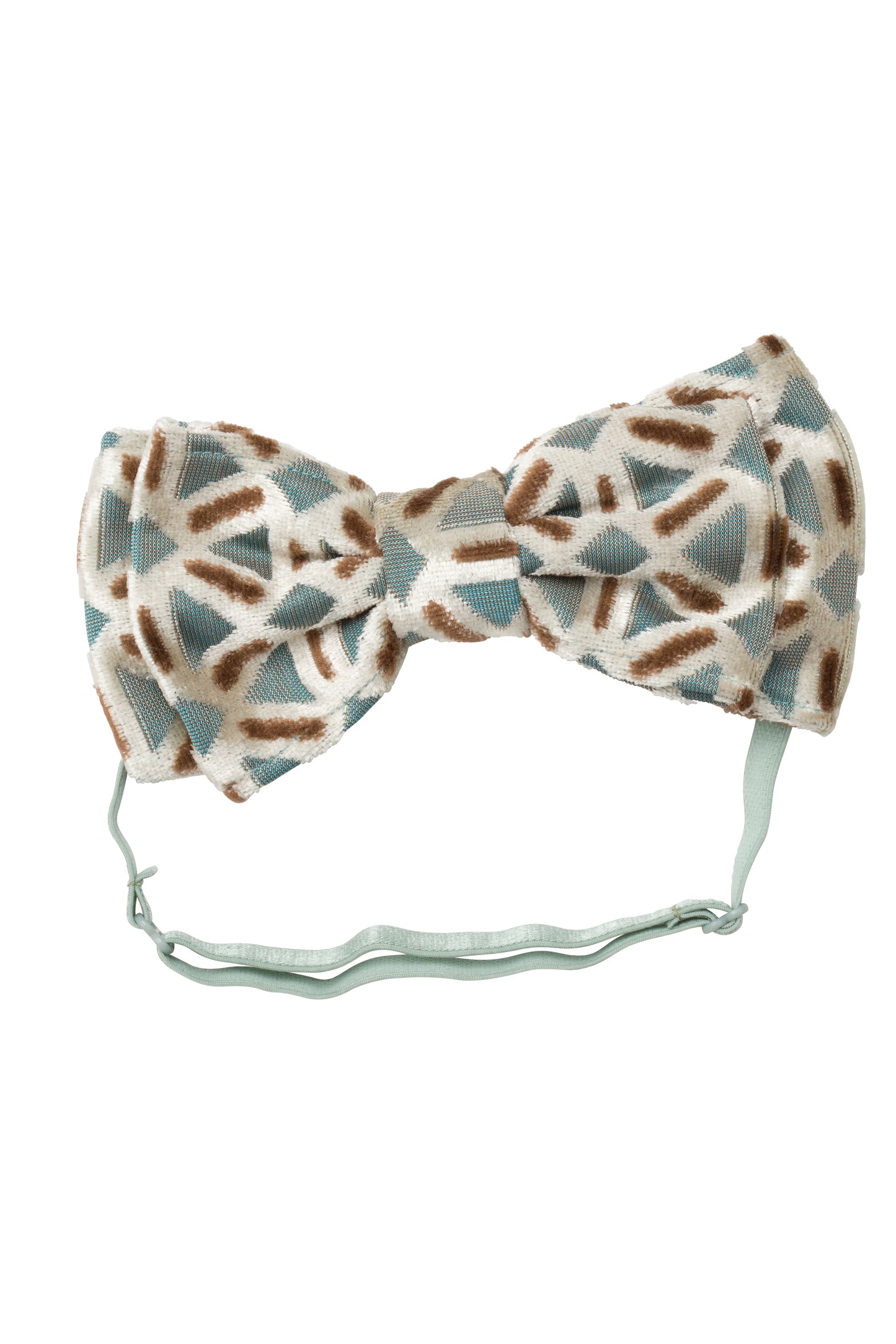 Floppy Velvet Wrap - Turquoise Aztec Print