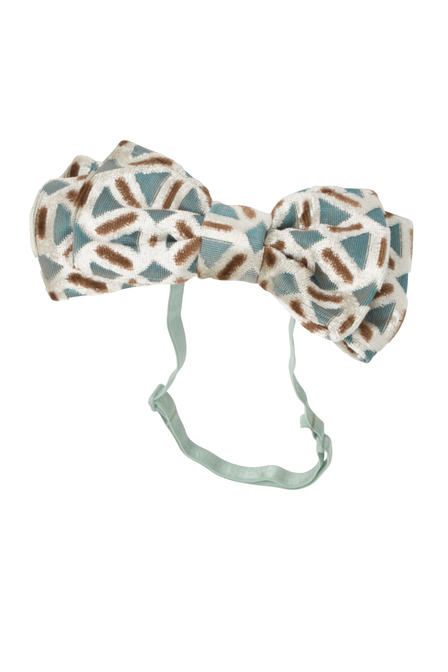 Floppy Velvet Wrap - Turquoise Aztec Print