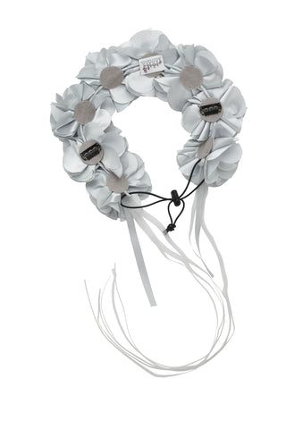 Floral Wreath Full - Light Silver