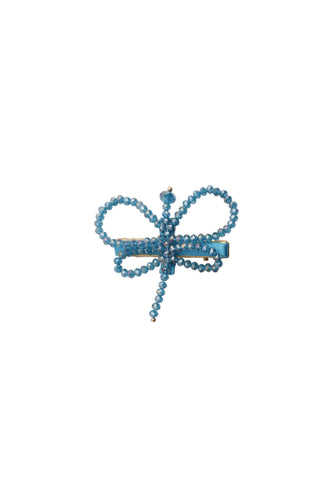 Glass Butterfly Clip - Turquoise
