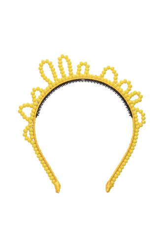 Glass Princess Headband - Yellow