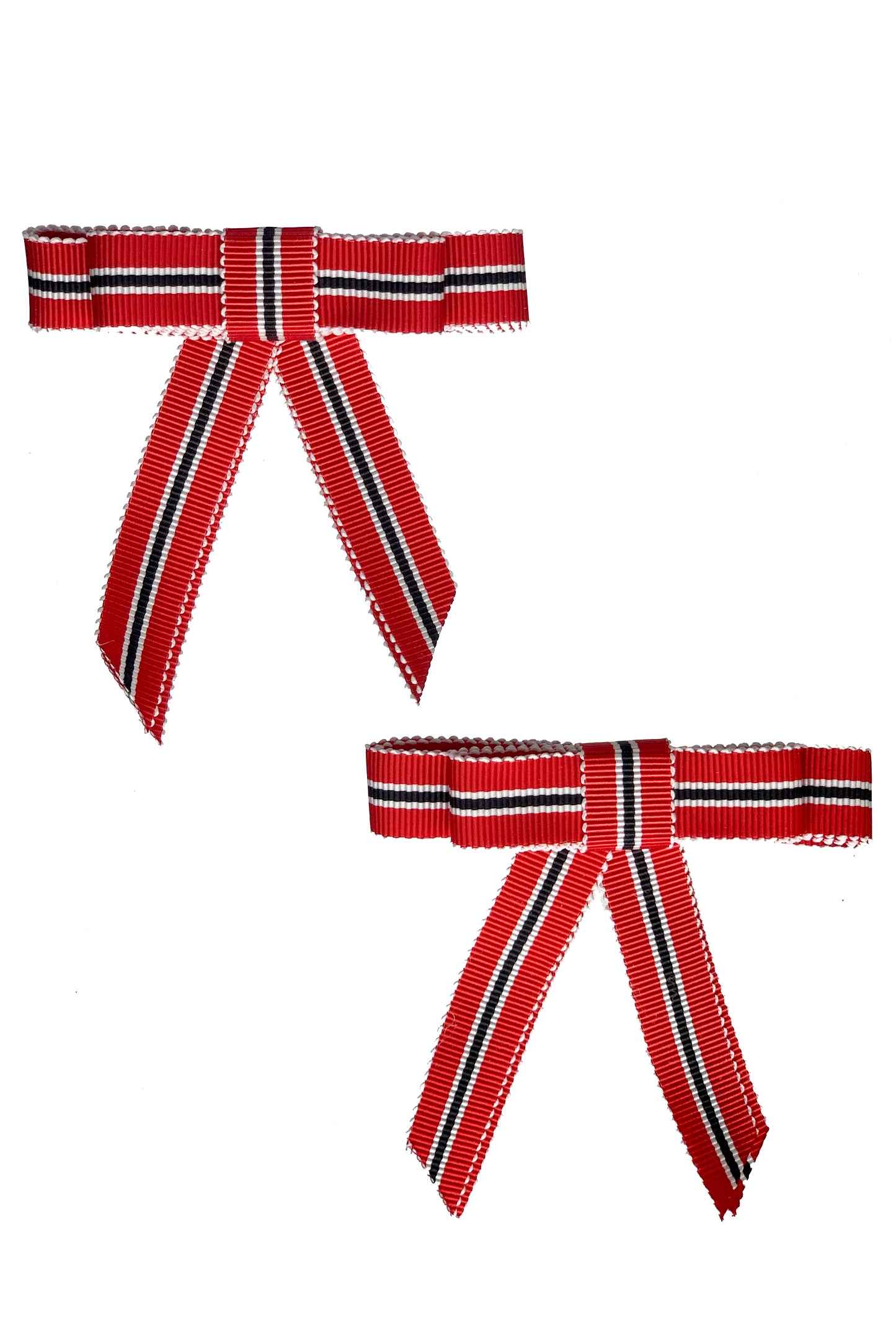 Grosgrain Bow Clip Set (2) - School Girl Red
