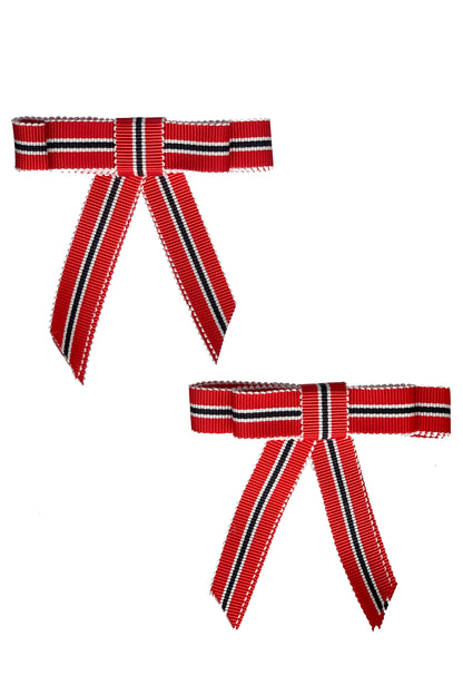 Grosgrain Bow Clip Set (2) - School Girl Red