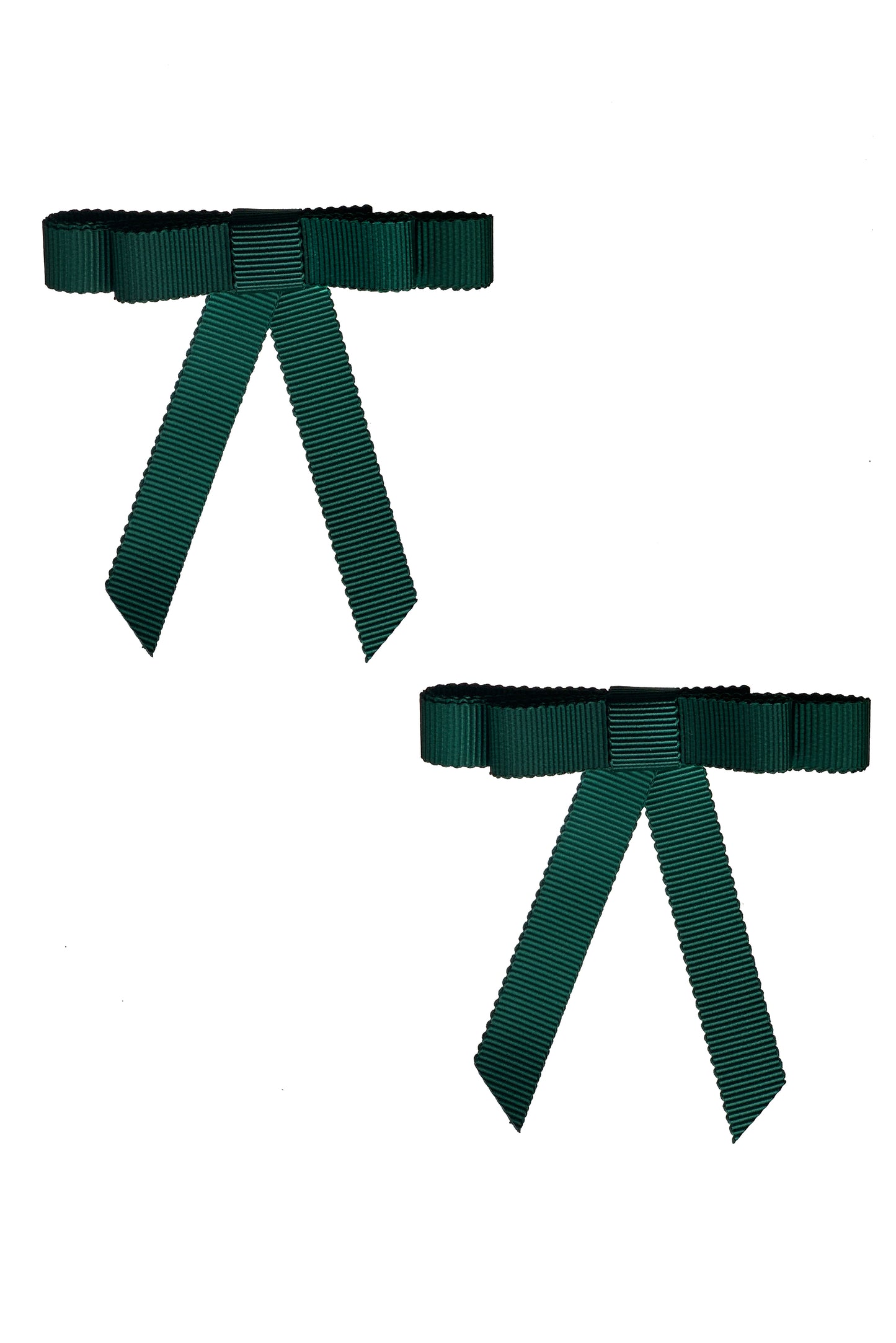 Grosgrain Bow Clip Set (2) - Spruce