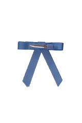 Grosgrain Bow Clip Set (2) - Smoke Blue