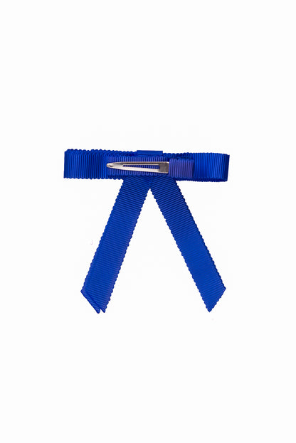 Grosgrain Bow Clip Set (2) - Electric Blue
