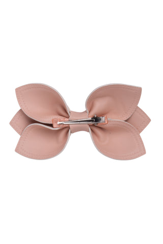 Growing Orchid Clip/Bowtie - Blush Leather