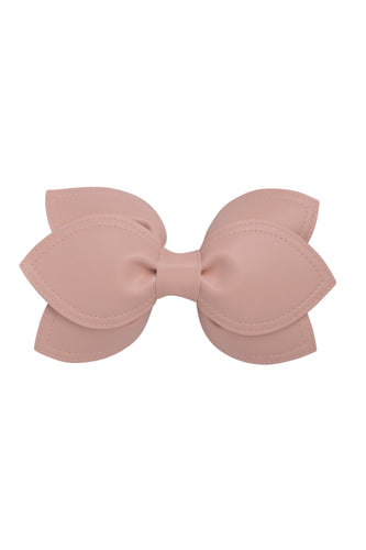 Growing Orchid Clip/Bowtie - Blush Leather