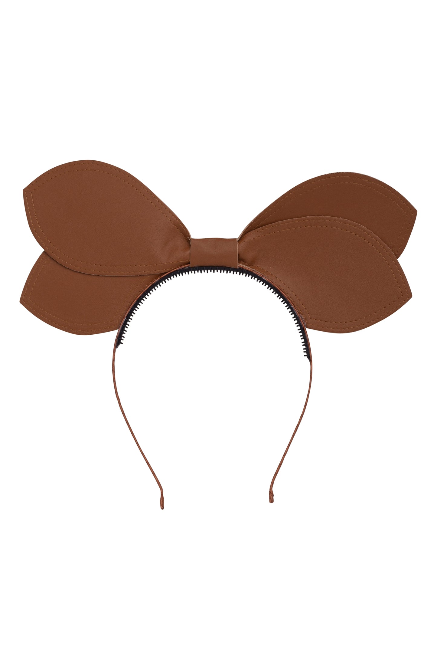 Growing Orchid Headband - Dark Khaki Leather