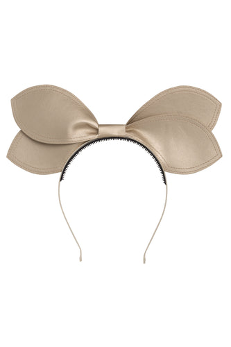Growing Orchid Headband - Gold Leather
