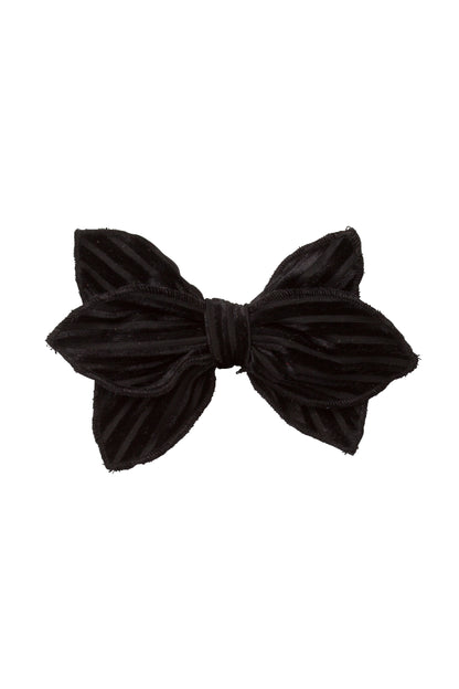 Growing Orchid Clip - Black Velvet Stripe