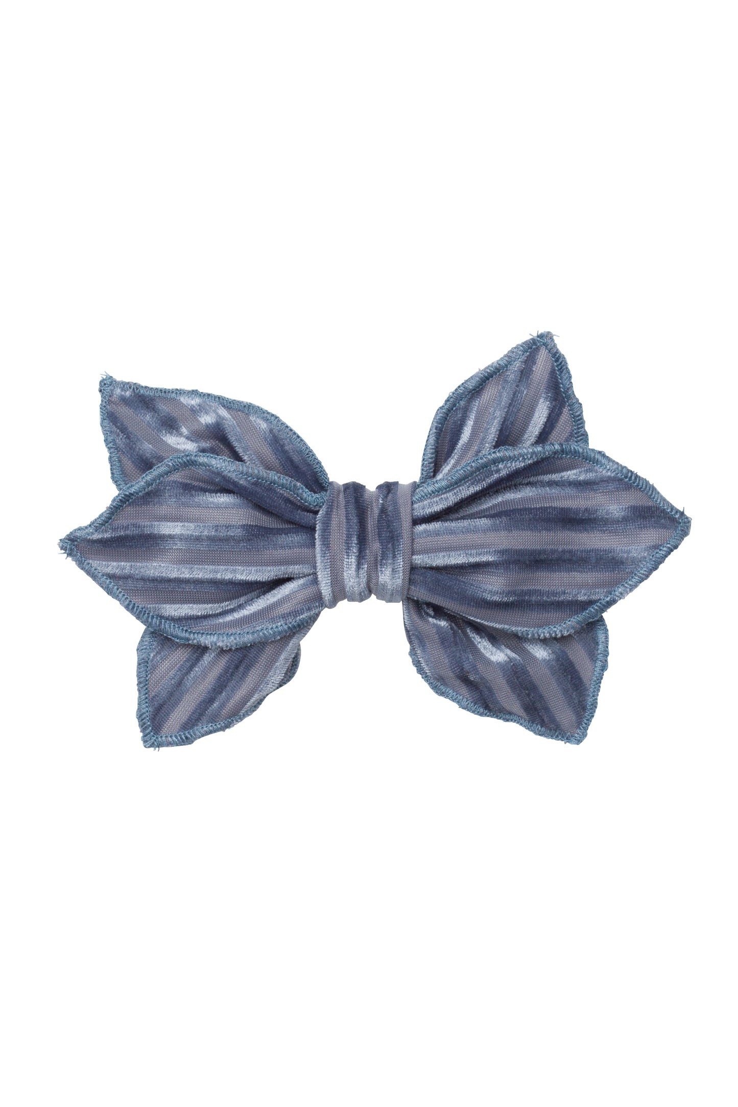Growing Orchid Clip - Blue Velvet Stripe