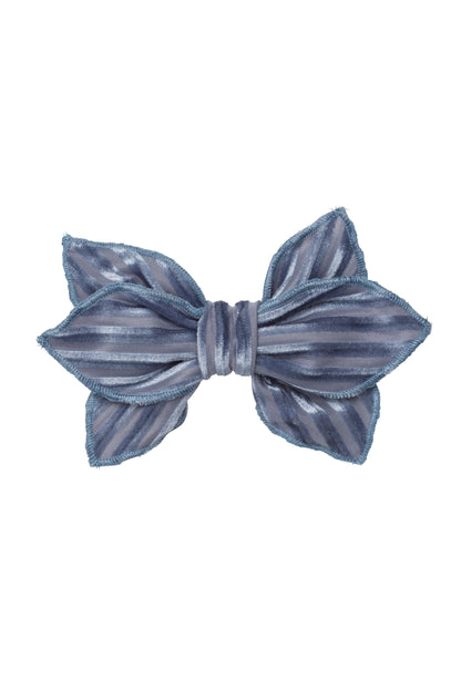 Growing Orchid Clip - Blue Velvet Stripe