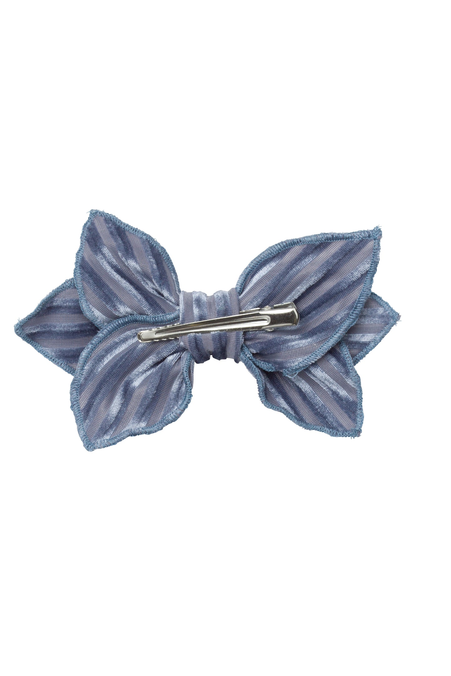 Growing Orchid Clip - Blue Velvet Stripe
