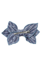 Growing Orchid Clip - Blue Velvet Stripe