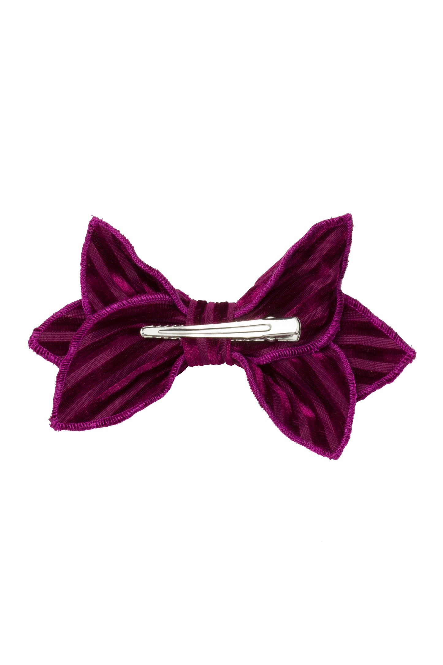 Growing Orchid Clip - Eggplant Velvet Stripe
