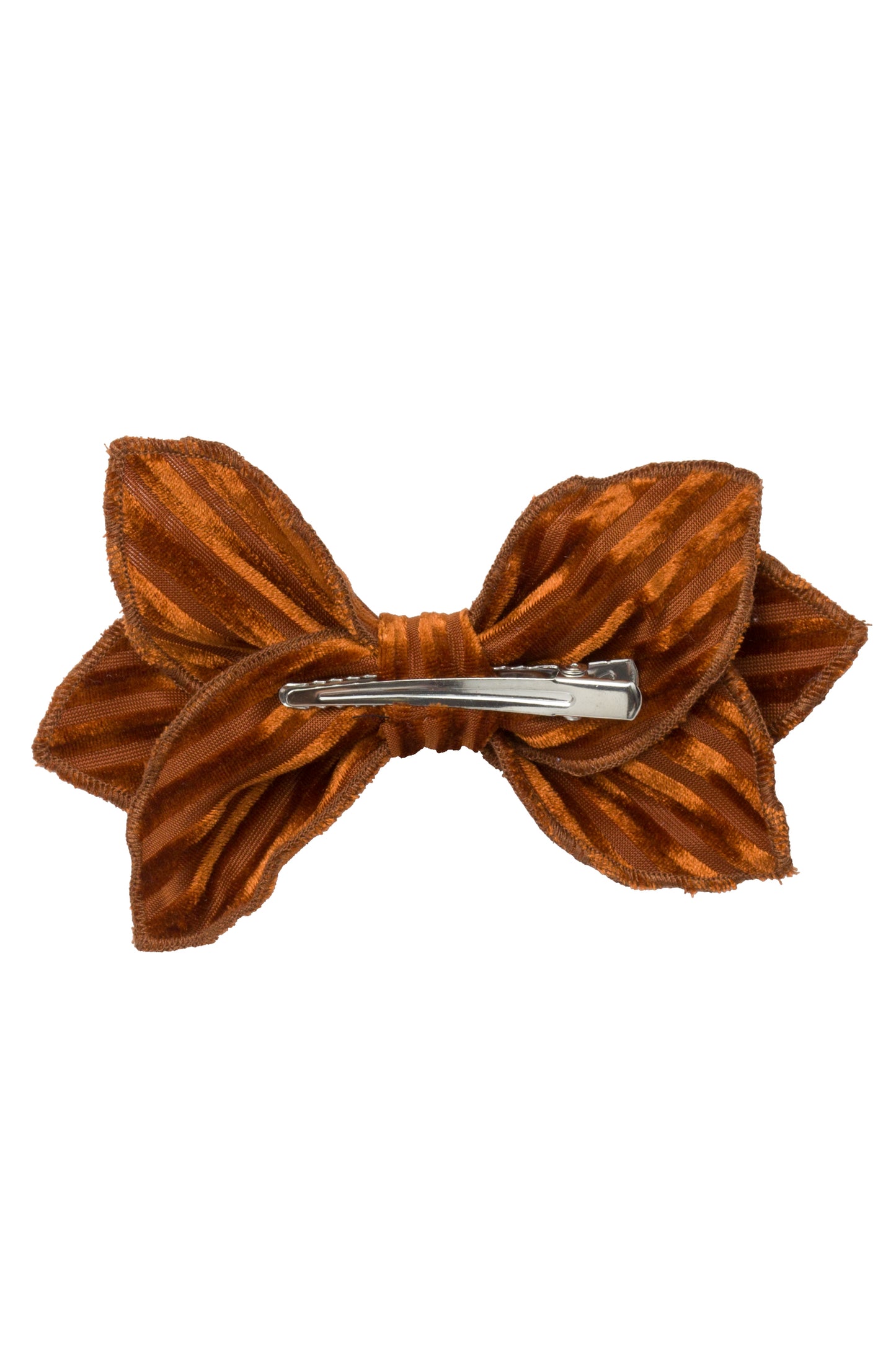 Growing Orchid Clip - Rust Velvet Stripe