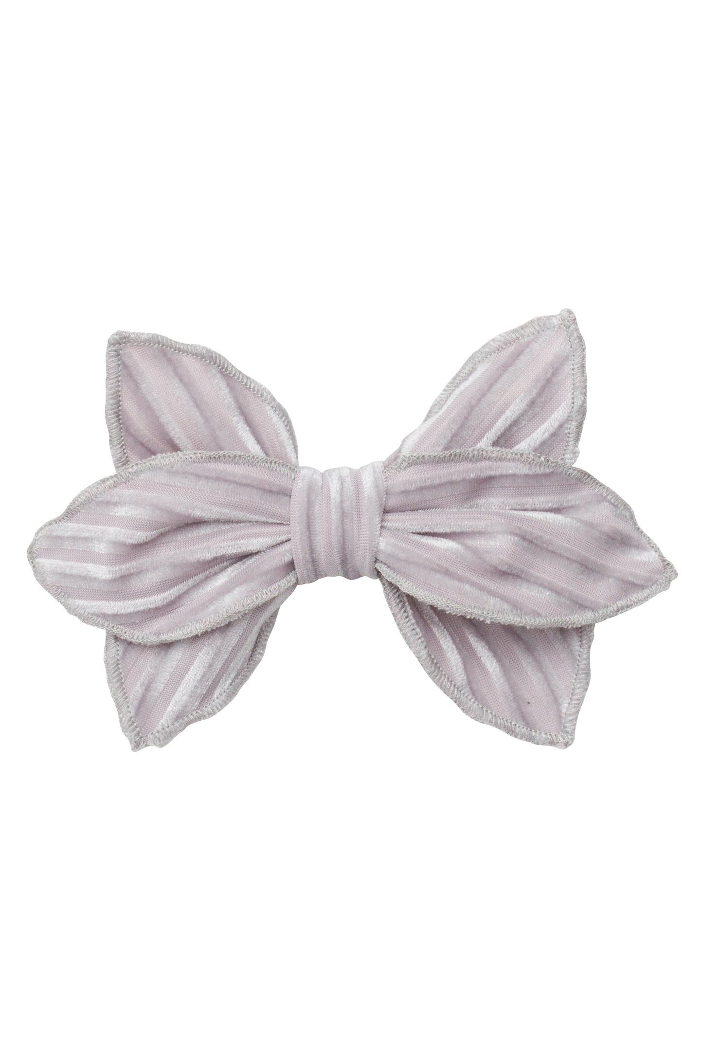 Growing Orchid Clip - Silver Velvet Stripe