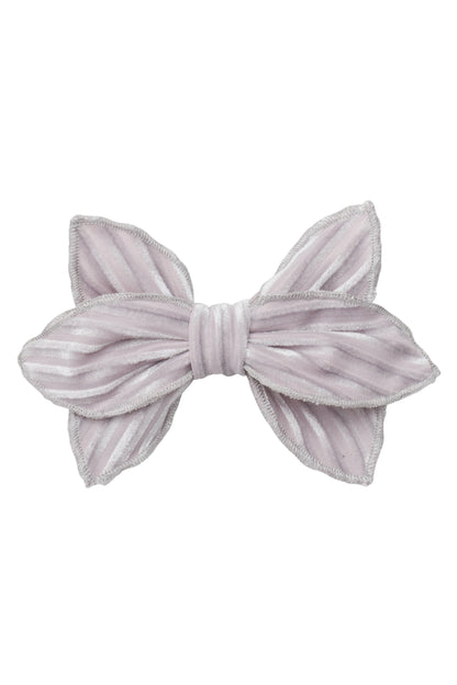 Growing Orchid Clip - Silver Velvet Stripe
