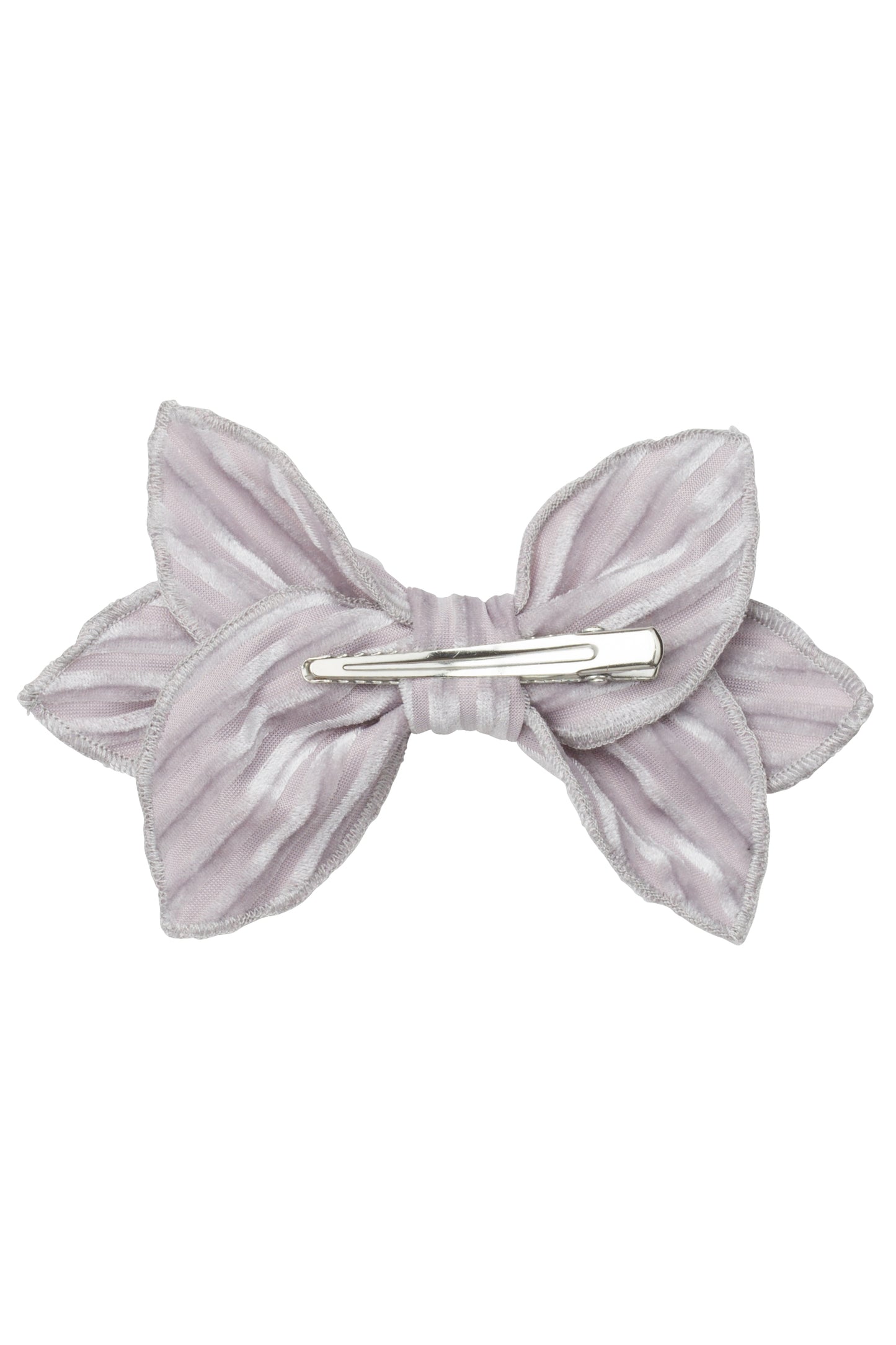 Growing Orchid Clip - Silver Velvet Stripe